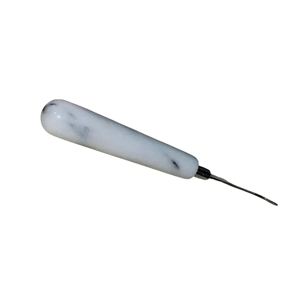 Cheese Knife solid Marble Handle Stainless Steel Curvy Blade 8